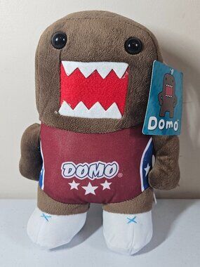 Domo Kun Basketball Player 10" Plush Kellytoy 2017 NWT Red Jersey Stuffed Animal